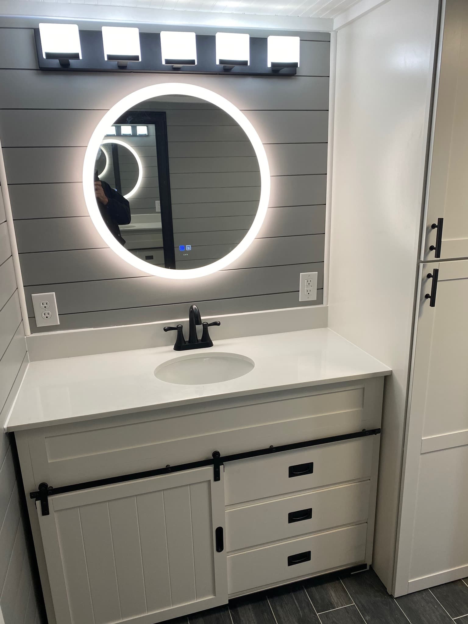 Modern Vanity with Backlit Mirror