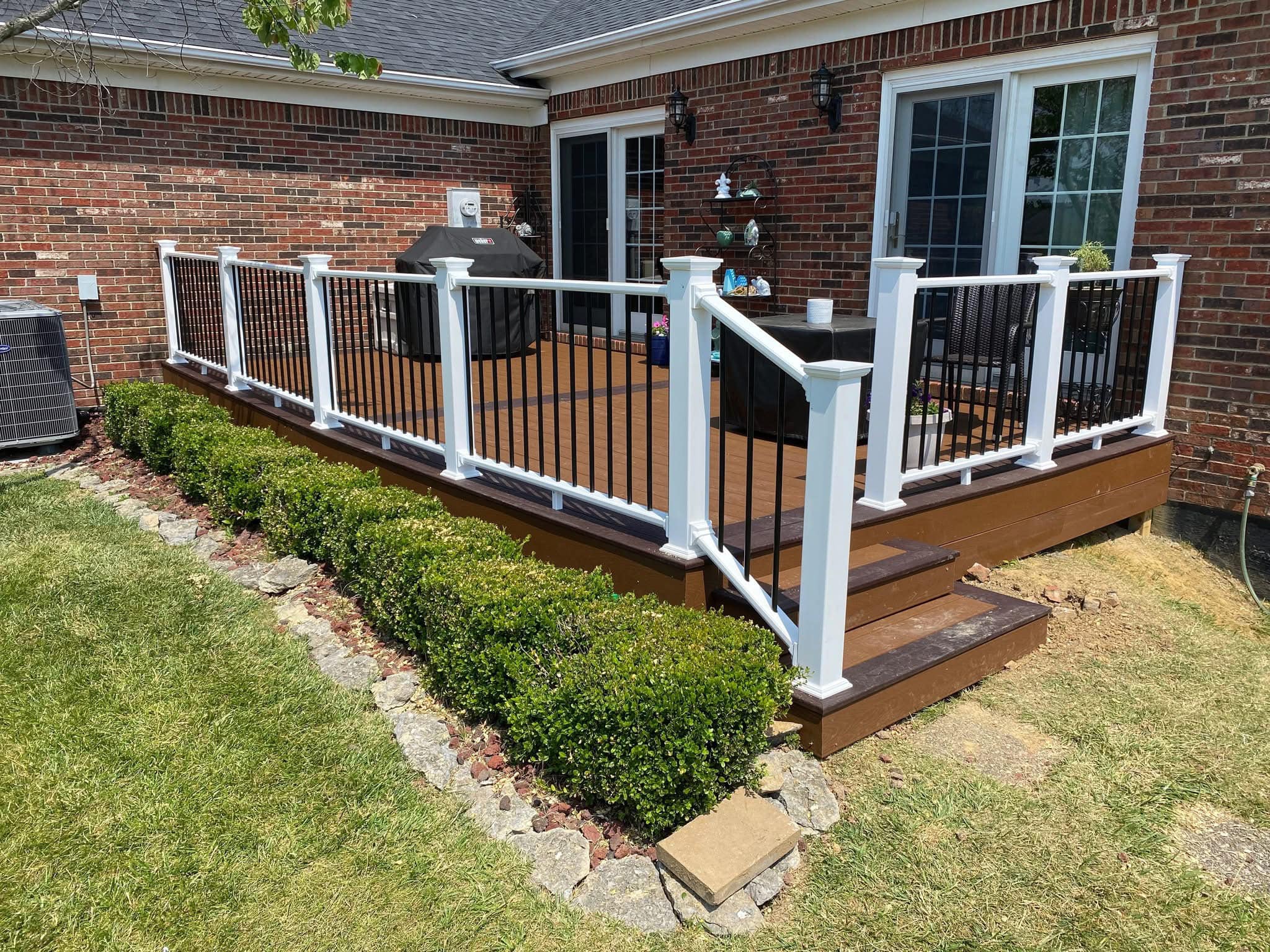 Composite Deck on Brick Home
