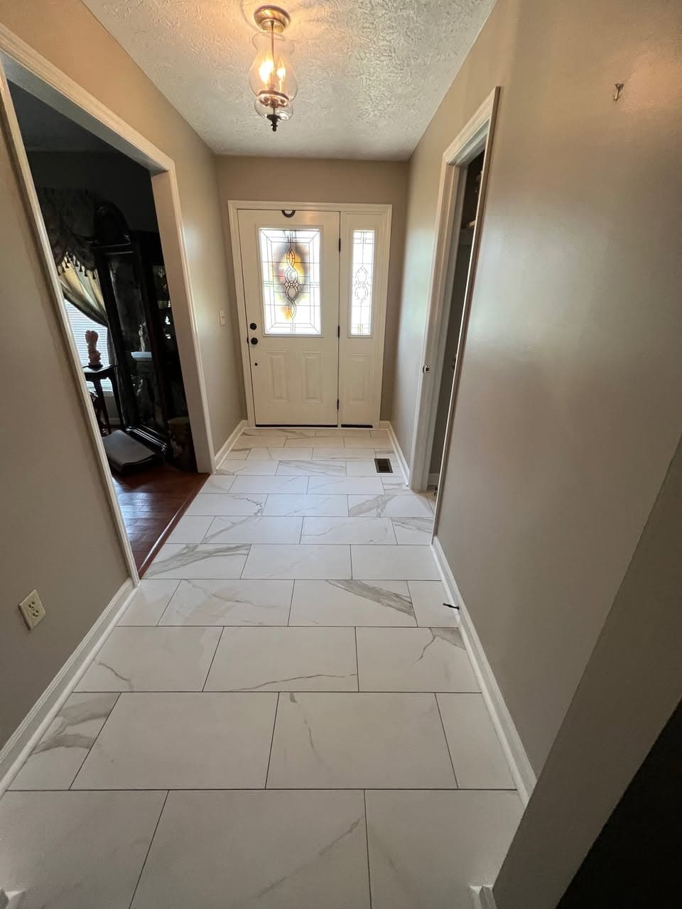Marble-Look Tile Entryway